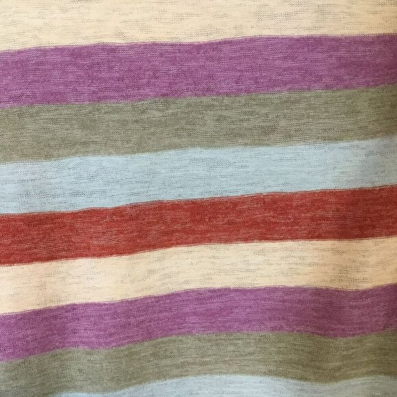 Madewell Striped tee Multicolor Short Sleeve Scoop Neck Women's Sz Medium Cotton - Picture 7 of 10
